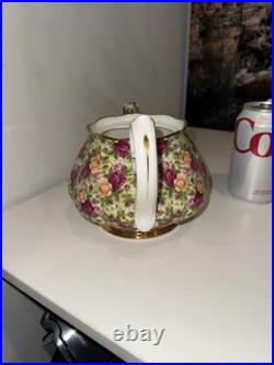 1999 Royal Albert Old Country Roses CHINTZ TEAPOT, Read Description