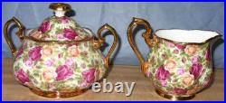 1999 Royal Albert, Old Country Roses, Chintz Collection, Sugar Bowl & Creamer