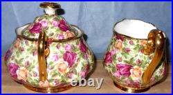 1999 Royal Albert, Old Country Roses, Chintz Collection, Sugar Bowl & Creamer