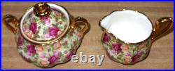 1999 Royal Albert, Old Country Roses, Chintz Collection, Sugar Bowl & Creamer