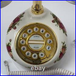 1999 Royal Albert Old Country Roses Push Button Phone withUS Plug New in Box