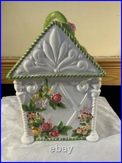 2001 Royal Albert Old Country Rose Seasons Of Color Birdhouse Cookie Jar Rare