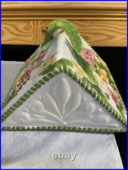 2001 Royal Albert Old Country Rose Seasons Of Color Birdhouse Cookie Jar Rare