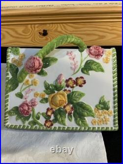 2001 Royal Albert Old Country Rose Seasons Of Color Birdhouse Cookie Jar Rare