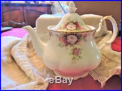 2001 Royal Albert Old Country Roses England Ruby Celebrations Teapot