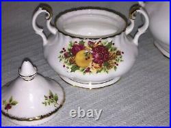 2006 ROYAL ALBERT Old Country Roses Holiday 5 Pc. Tea Set (Teapot Creamer Sugar)