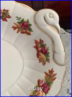 2007 Royal Albert Old Country Roses turkey shaped platter(SALE)