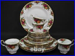 20 Pc Set Royal Albert Old Country Roses Bone China 5 Piece Place Settings for 4