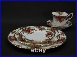 20 Pc Set Royal Albert Old Country Roses Bone China 5 Piece Place Settings for 4