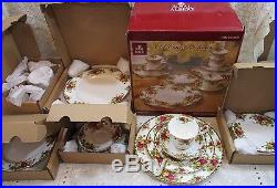 20 Pcs Royal Albert Old Country Roses 5 Pc Place Setting Service For 4 In Box R2
