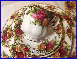 20 Pcs Royal Albert Old Country Roses Ocr Four 5 Pc Place Settings England