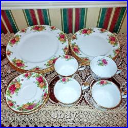20 Piece Royal Albert Old Country Roses 5pc Place Setting Complete Set 1962 NEW