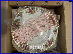 20 Piece Set Of Royal Albert Old Country Roses China Brand New In Box Gold Trim