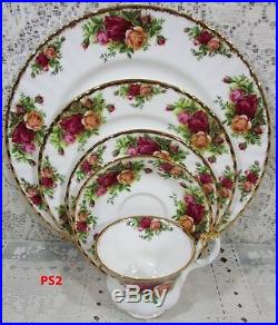20 Royal Albert Old Country Roses 20 Pcs Place Setting Service 4 England NEW PS2