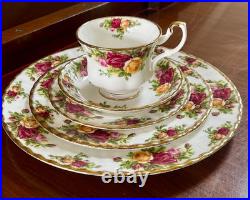 20 pc Royal Albert OLD COUNTRY ROSES Dinner salad bread cup Plates Lot 4 setting