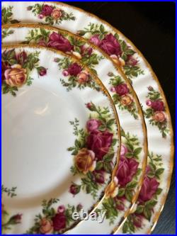 20 pc Royal Albert OLD COUNTRY ROSES Dinner salad bread cup Plates Lot 4 setting