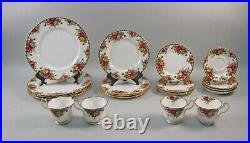 20pc Set of Royal Albert OLD COUNTRY ROSES (4) 5pc Place Settings 1962 England