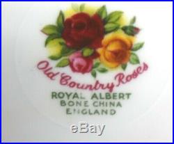 21 Pc Royal Albert Bone China England Old Country Roses Cake Set, 6 Place