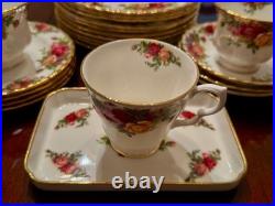 21 Pc Set Royal Albert Old Country Roses Bone China 1962 Marked
