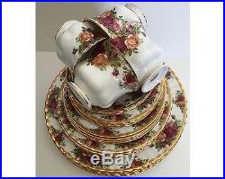 24 Pce Royal Albert Old Country Roses 6 Pce Place Settings Dinner Service for 4