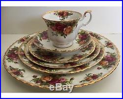 24 Pce Royal Albert Old Country Roses 6 Pce Place Settings Dinner Service for 4