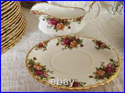 24 Settings, Beautiful HUGE SET Royal Albert Old Country Roses Made In England