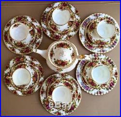 27-pc Royal Albert Old Country Roses Tea Set Plate Cup Saucer Sugar Bowl Creamer
