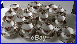 29 PCS Vintage Royal Albert China Old Country Roses Cups & Saucers VTG Stamp