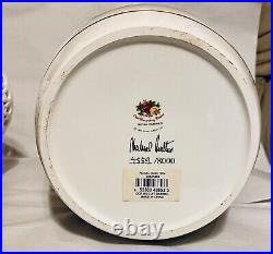 2 Royal Albert Old Country Roses Cookie Biscuit Jar Limited Edition Signed