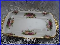 2 Royal Albert Old Country Roses Platter Or Serving Plate Made in England 1962
