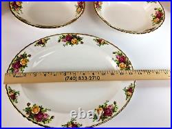 3 Pcs Royal Doulton Albert Old Country Roses Serving Platter & 2 Serving Bowls