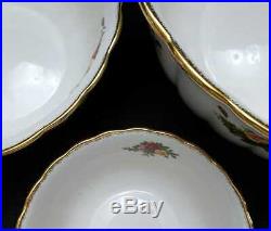 3 Royal Albert COUNTRY ROSES Fluted Mixing / Serving Bowls, Nesting Bowls Set