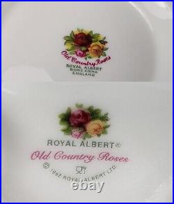 3 pc Royal Albert Old Country Roses Bone China Coffee Pot Bunny Sugar & Creamer