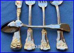 45 Pc Royal Albert Old Country Roses Stainless Flatware for 8 w Serving Pcs Mint