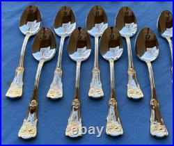 45 Pc Royal Albert Old Country Roses Stainless Flatware for 8 w Serving Pcs Mint