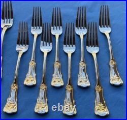 45 Pc Royal Albert Old Country Roses Stainless Flatware for 8 w Serving Pcs Mint