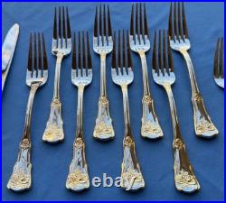 45 Pc Royal Albert Old Country Roses Stainless Flatware for 8 w Serving Pcs Mint