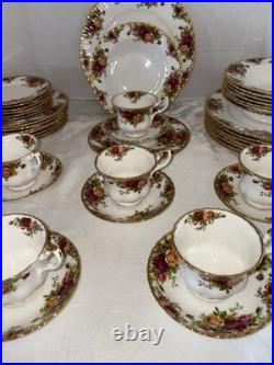 48 Pc Royal Albert Old Country Roses Service For 8-6 Piece Place Setting EUC