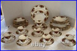 48 Pc Royal Albert Old Country Roses Service For 8-6 Piece Place Setting EUC