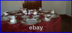 48 Pieces Royal Albert Bone China England 1962 Old Country Roses 6 5pc Place set