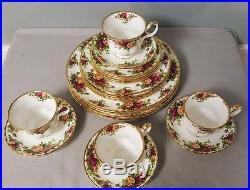 (4) 5pc PLACE SETTINGS ROYAL ALBERT OLD COUNTRY ROSES ENGLAND APPEARS UNUSED