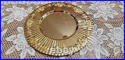 4 Charger Service Plates Gold Plated Royal Albert Old Country Roses Doulton RA