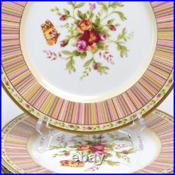 (4) ROYAL ALBERT Plates OLD COUNTRY ROSES Seasons Of Colour Japan Butterfly RARE