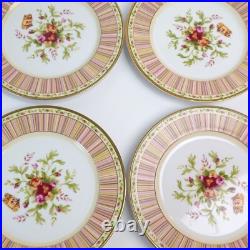 (4) ROYAL ALBERT Plates OLD COUNTRY ROSES Seasons Of Colour Japan Butterfly RARE