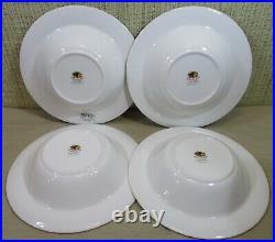 (4) Royal Albert China Old Country Roses Set of 4 Rim Soup Bowls Excellent (R2)