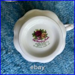 4 Royal Albert OLD COUNTRY ROSES Dessert Plate and Cup Sets England