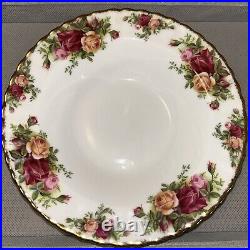 4 Royal Albert Old Country Roses Rimmed Soup Bowl 1962 Mint Condition
