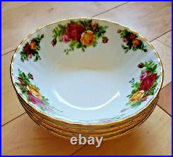 4 Royal Albert Old Country Roses Soup Cereal Bowls, 1st Quality England