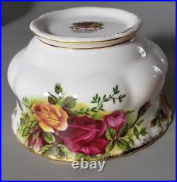 4 pc SetRoyal Albert Old Country Roses Tea Teapot, Creamer & Sugar Bowl 1962