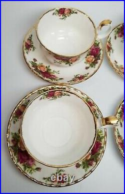 4 x Royal Albert Old Country Roses LARGE BREAKFAST CUP & SAUCER Sets